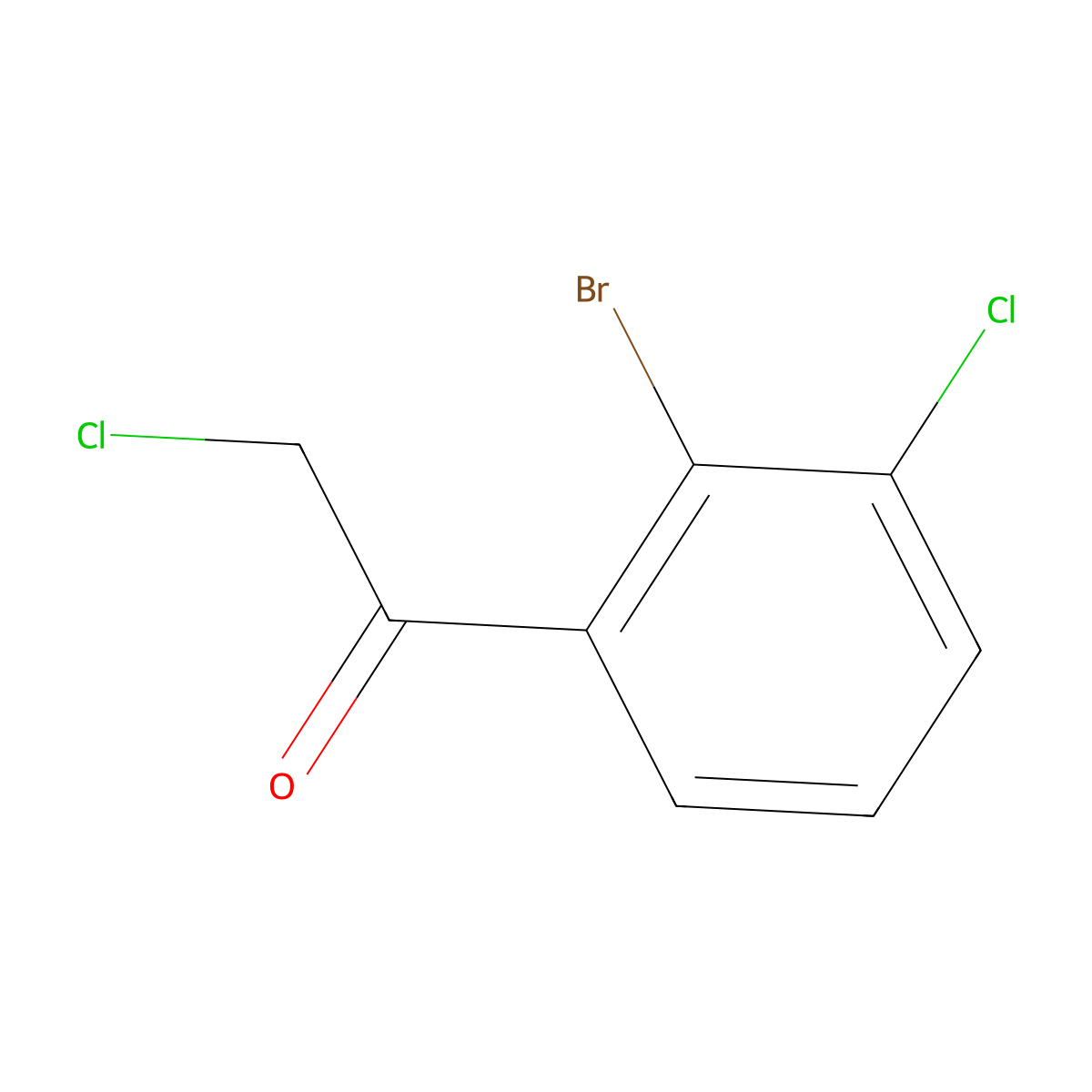 1-(2-Bromo-3-chlorophenyl)-2-chloroethan-1-one molecular structure, CAS 1261644-36-3