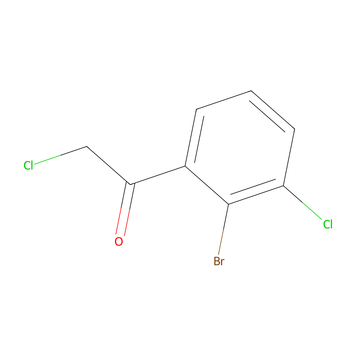 1-(2-Bromo-3-chlorophenyl)-2-chloroethan-1-one molecular structure, CAS 1261644-36-3
