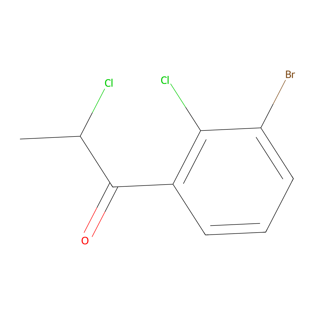1-(3-Bromo-2-chlorophenyl)-2-chloro-1-propanone molecular structure, CAS 1261644-58-9