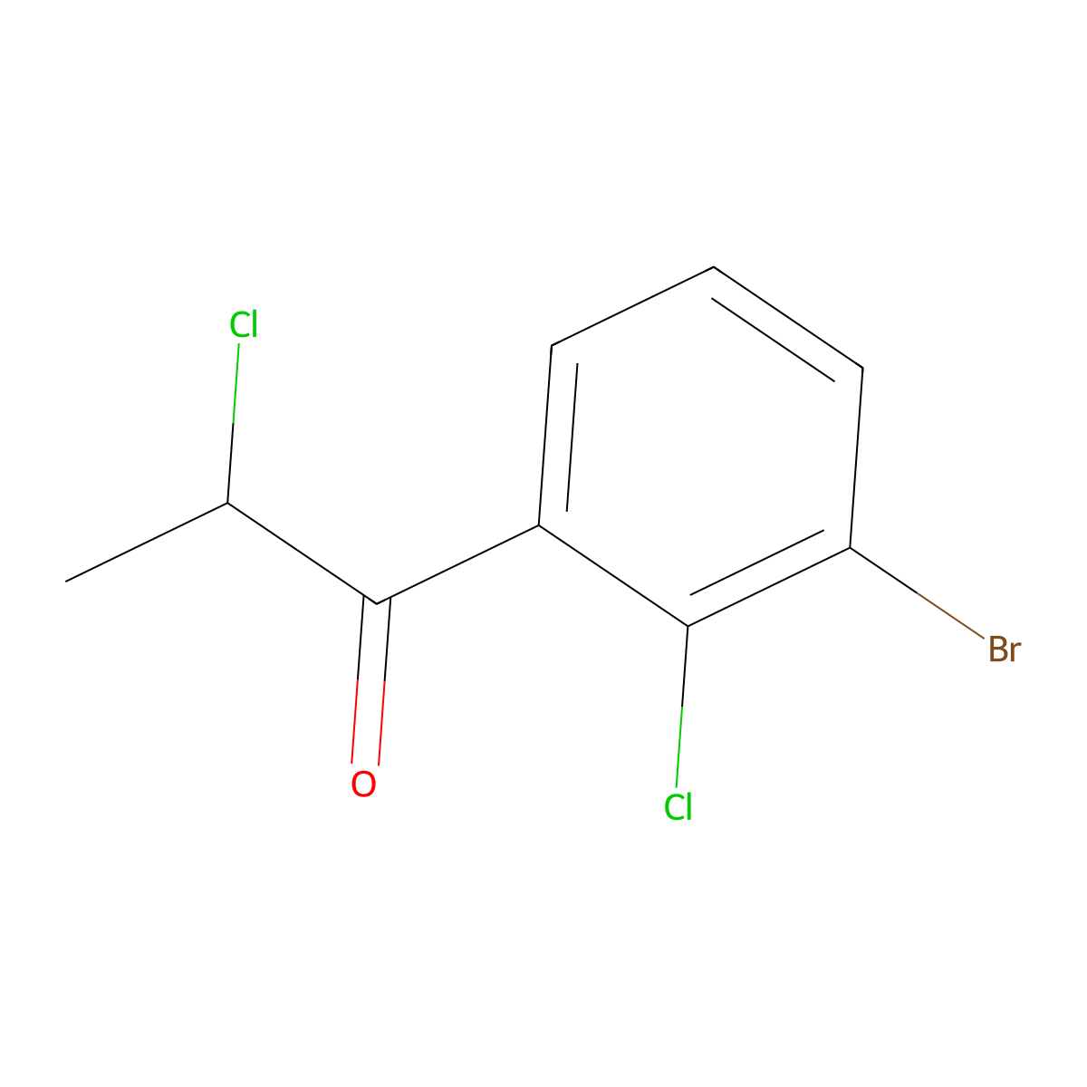 1-(3-Bromo-2-chlorophenyl)-2-chloro-1-propanone molecular structure, CAS 1261644-58-9