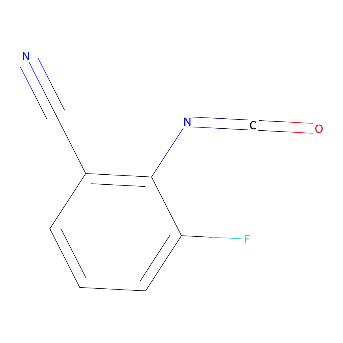 3-Fluoro-2-isocyanatobenzonitrile molecular structure, CAS 1261644-59-0
