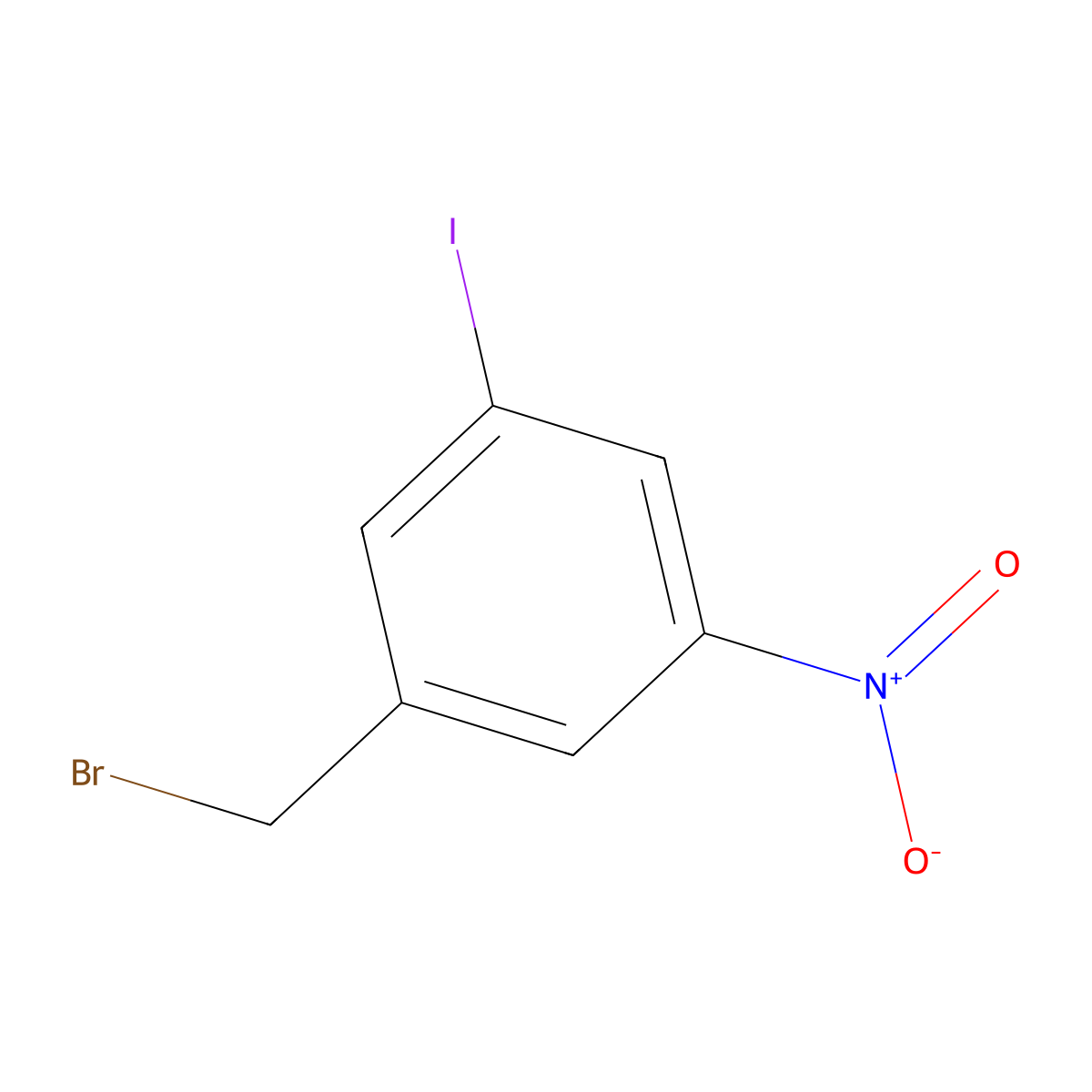 3-Iodo-5-nitrobenzyl bromide molecular structure, CAS 1261644-60-3