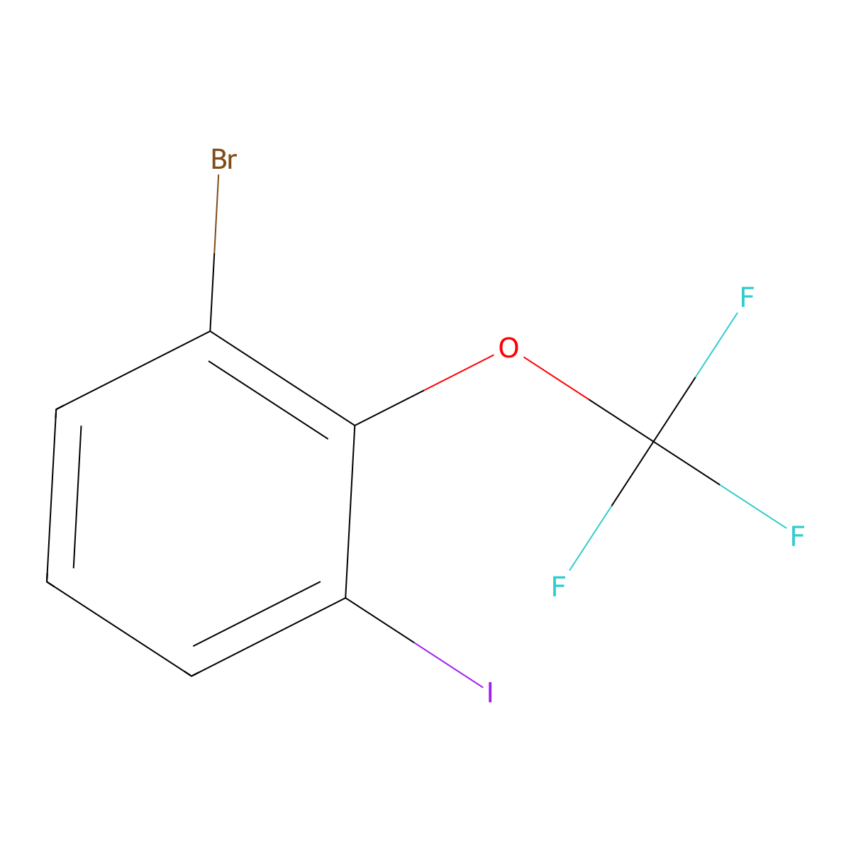 3-Iodo-2-(trifluoromethoxy)bromobenzene molecular structure, CAS 1261644-76-1