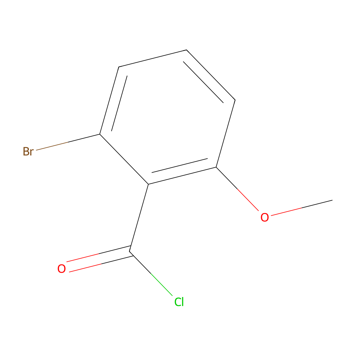 2-Bromo-6-methoxybenzoyl chloride molecular structure, CAS 1261645-01-5