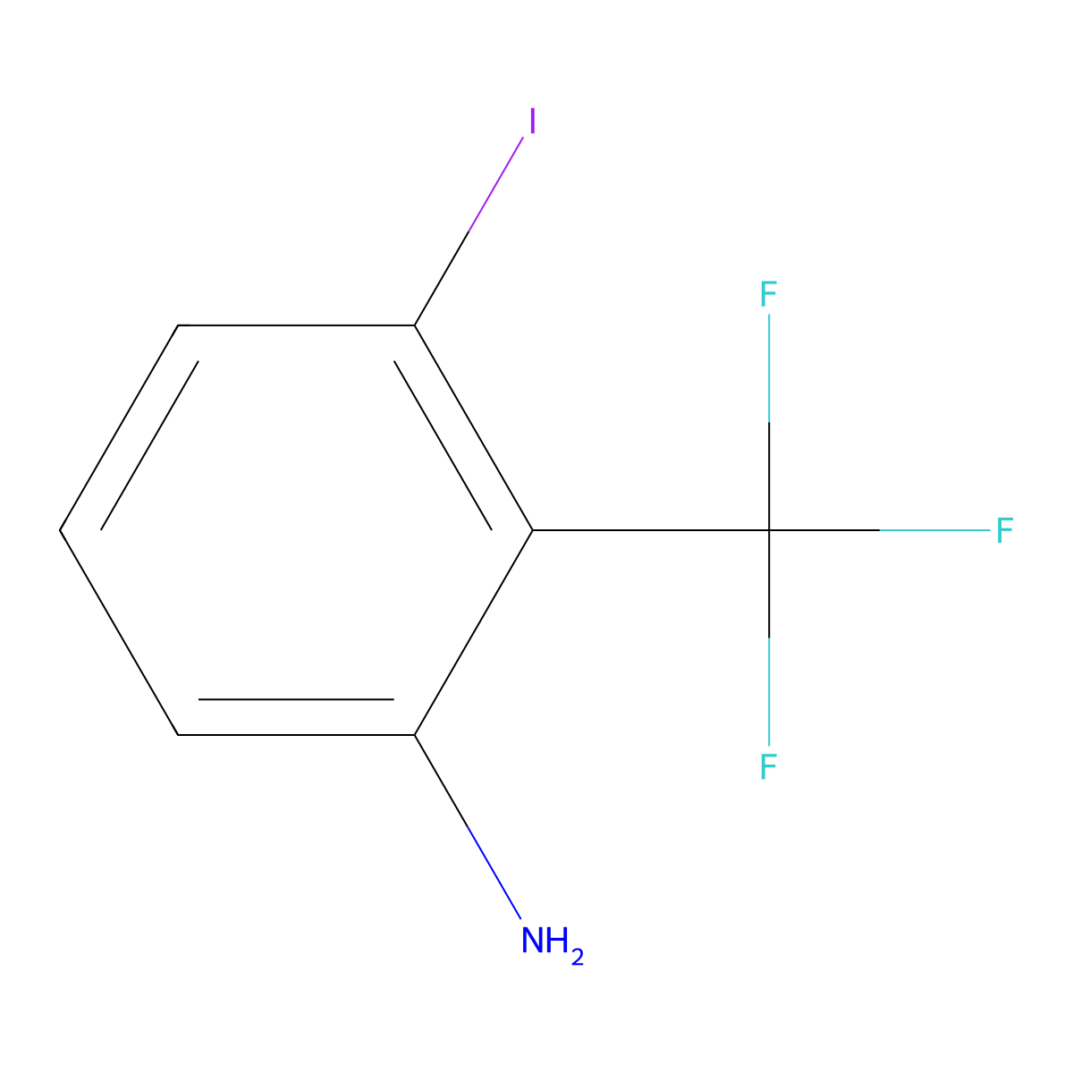 3-Iodo-2-(trifluoromethyl)aniline molecular structure, CAS 1261645-04-8