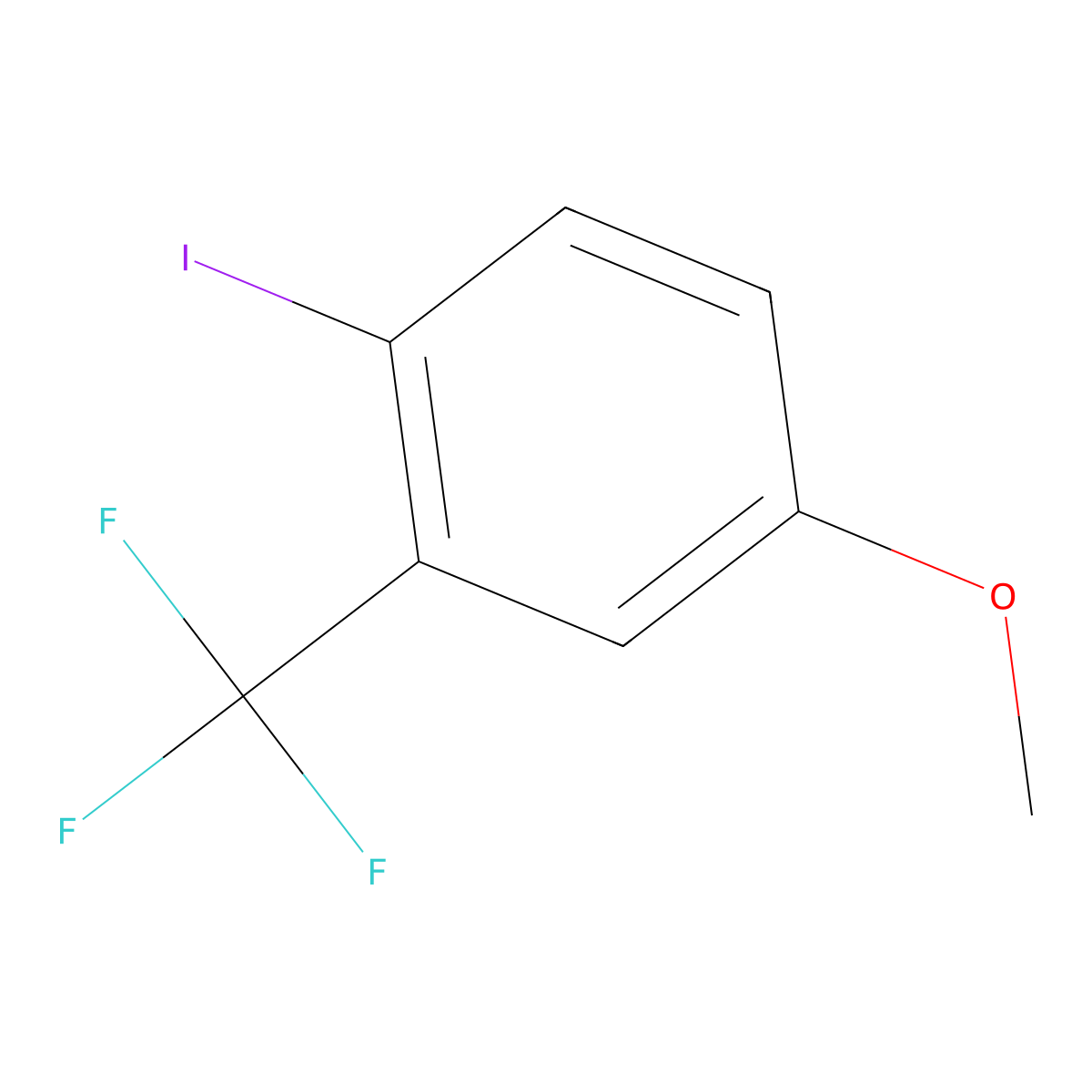 1-Iodo-4-methoxy-2-(trifluoromethyl)benzene molecular structure, CAS 1261645-09-3