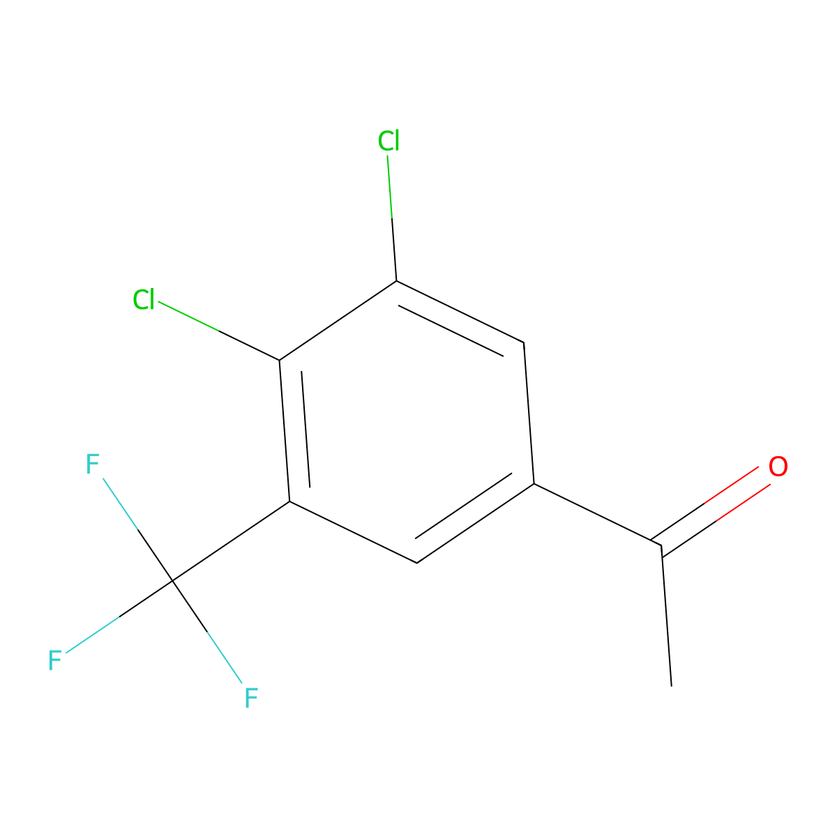 1-(3,4-Dichloro-5-(trifluoromethyl)phenyl)ethanone molecular structure, CAS 1261645-17-3