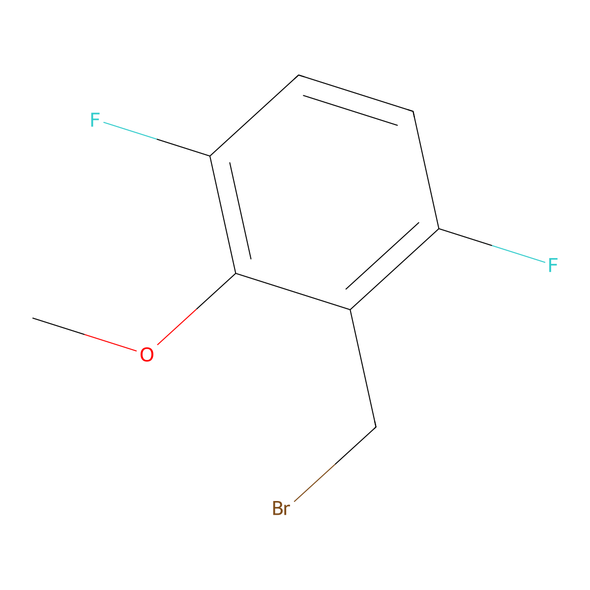 3,6-Difluoro-2-methoxybenzyl bromide molecular structure, CAS 1261645-28-6