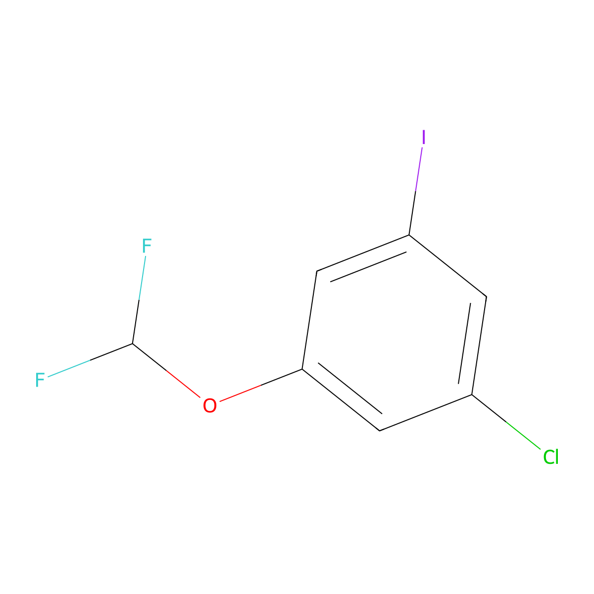 1-Chloro-3-(difluoromethoxy)-5-iodobenzene molecular structure, CAS 1261645-41-3