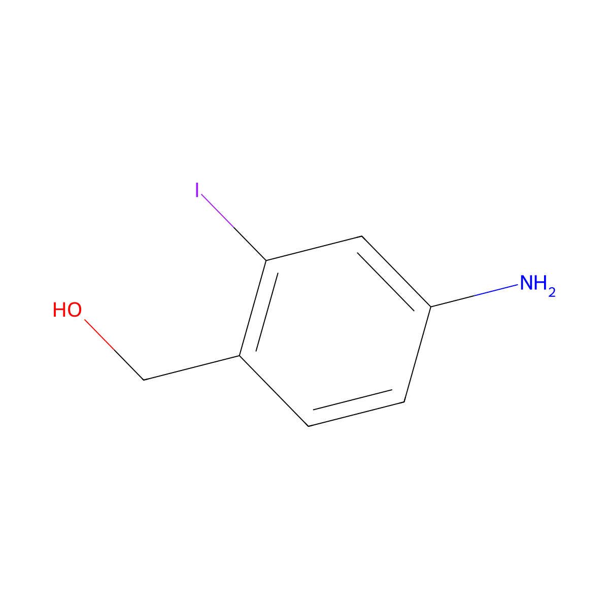 (4-Amino-2-iodophenyl)methanol molecular structure, CAS 1261645-45-7