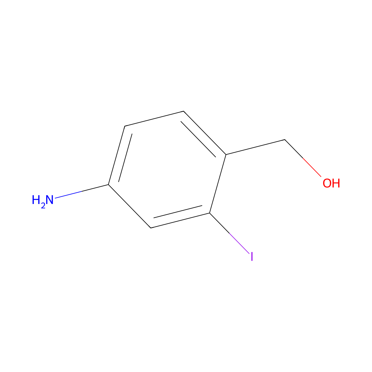 (4-Amino-2-iodophenyl)methanol molecular structure, CAS 1261645-45-7