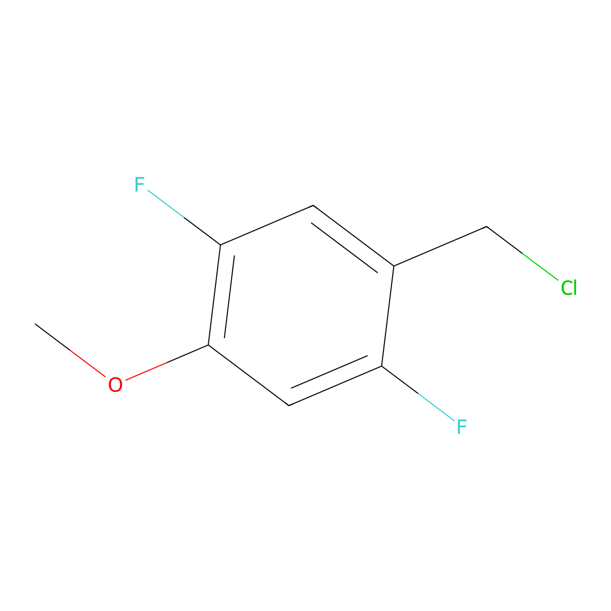1-(Chloromethyl)-2,5-difluoro-4-methoxybenzene molecular structure, CAS 1261645-61-7