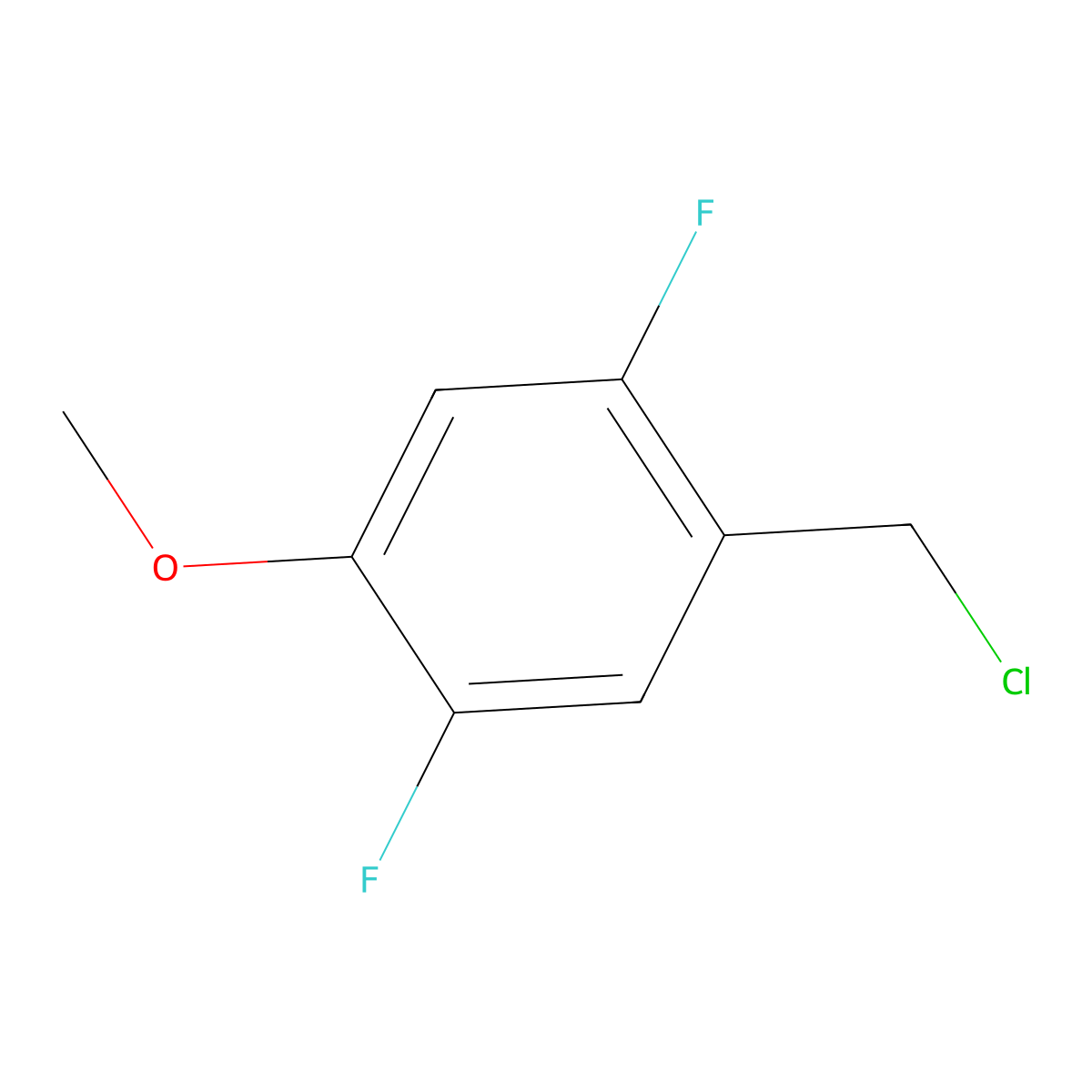 1-(Chloromethyl)-2,5-difluoro-4-methoxybenzene molecular structure, CAS 1261645-61-7