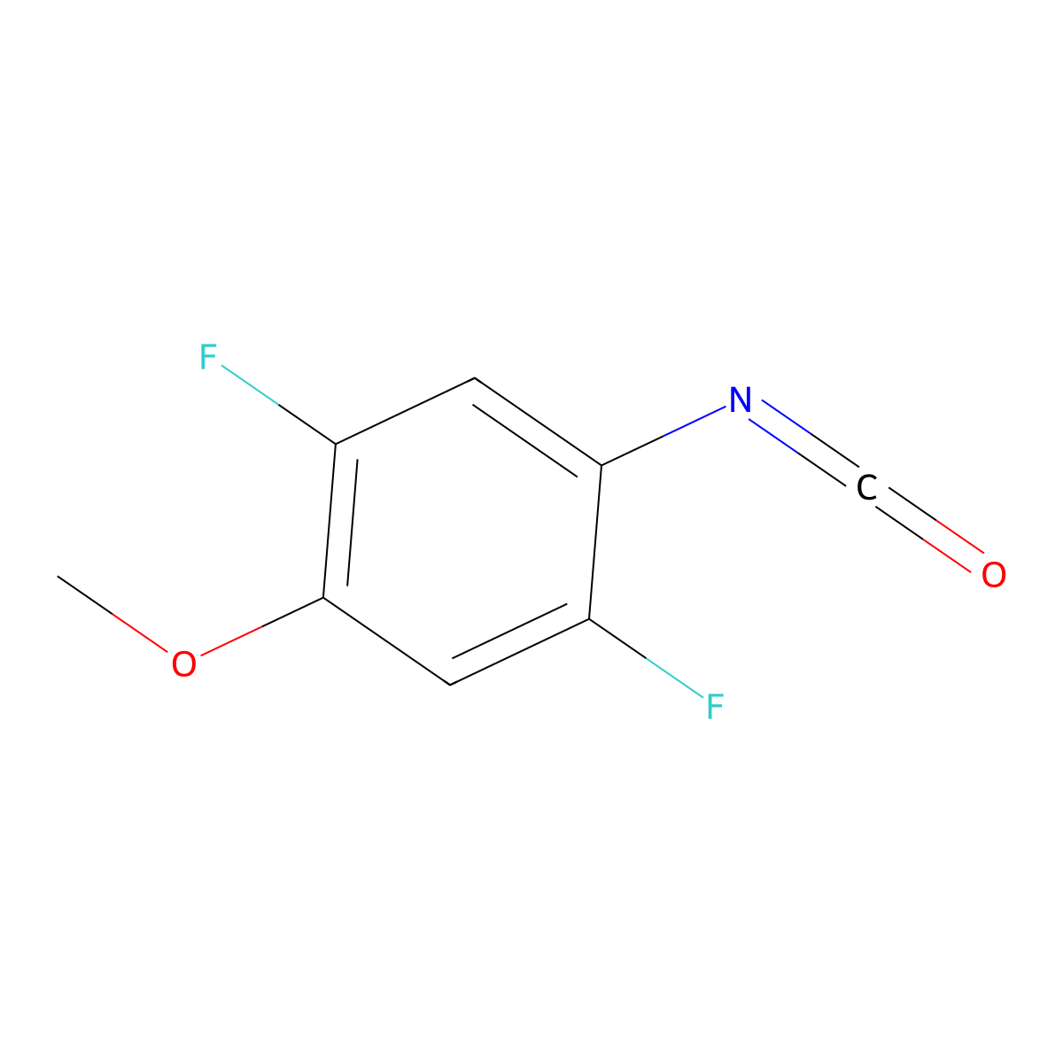 1,4-Difluoro-2-isocyanato-5-methoxybenzene molecular structure, CAS 1261645-82-2