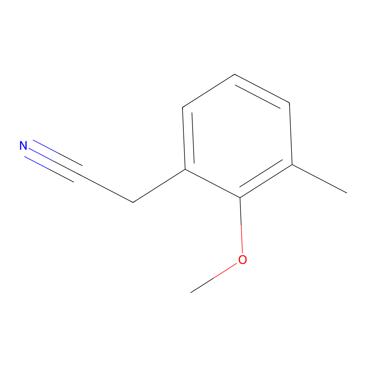 2-Methoxy-3-methylphenylacetonitrile molecular structure, CAS 1261646-24-5