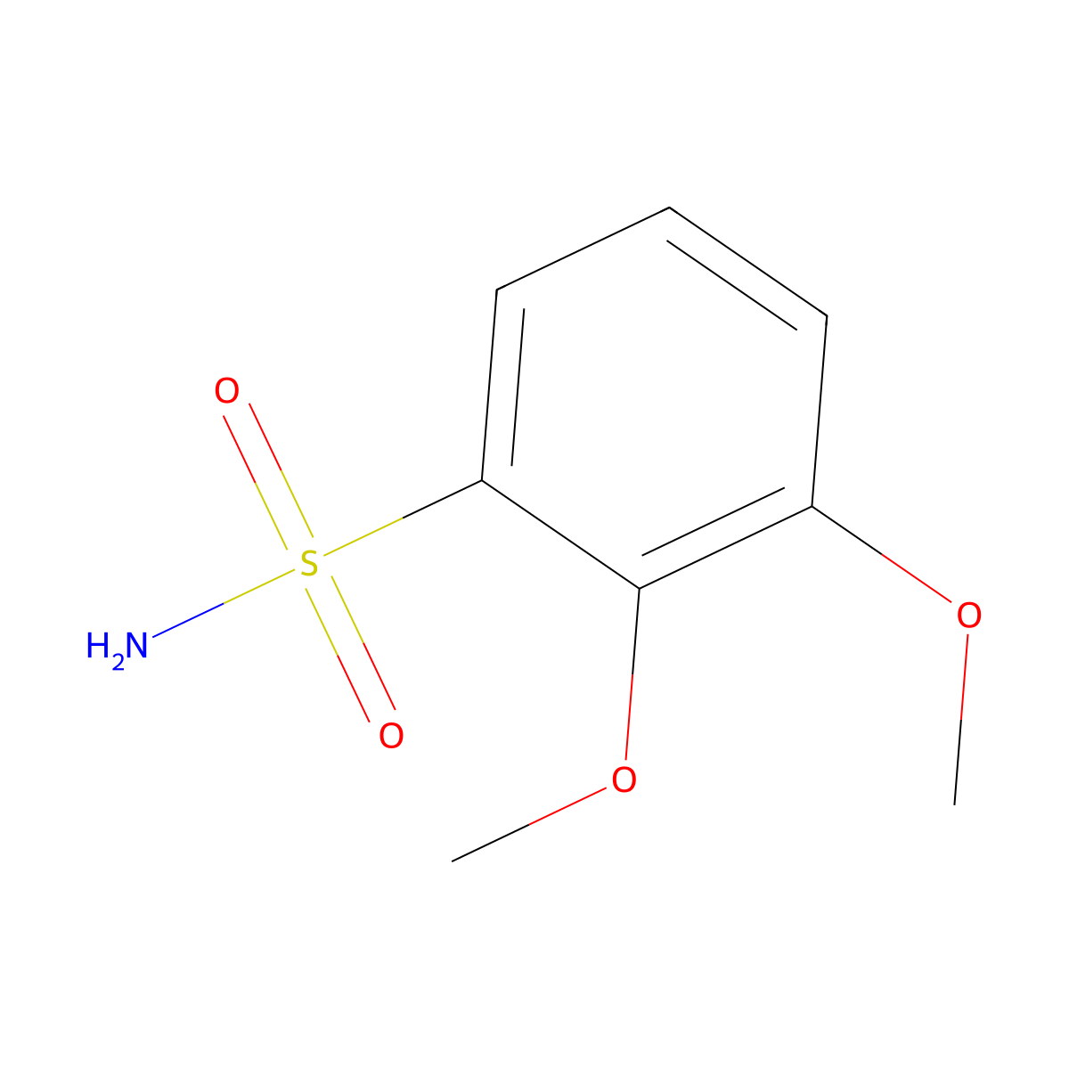 2,3-Dimethoxybenzene-1-sulfonamide molecular structure, CAS 1261646-27-8
