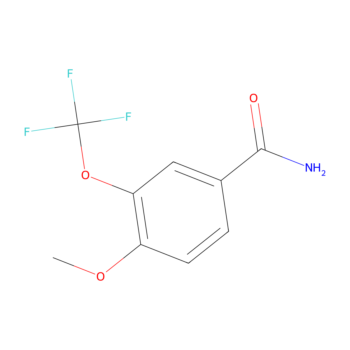 4-Methoxy-3-(trifluoromethoxy)benzamide molecular structure, CAS 1261646-41-6