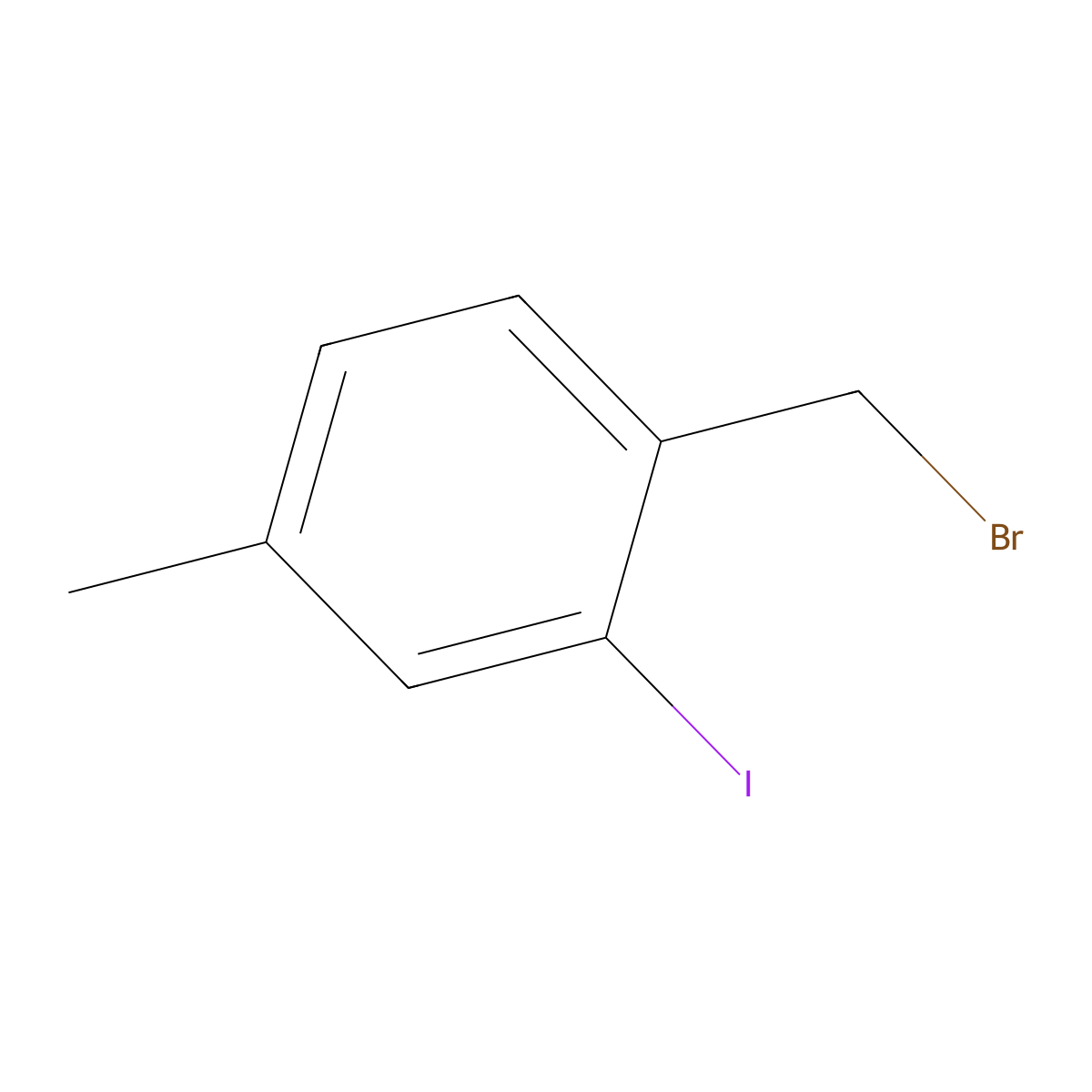 1-(Bromomethyl)-2-iodo-4-methylbenzene molecular structure, CAS 1261647-54-4