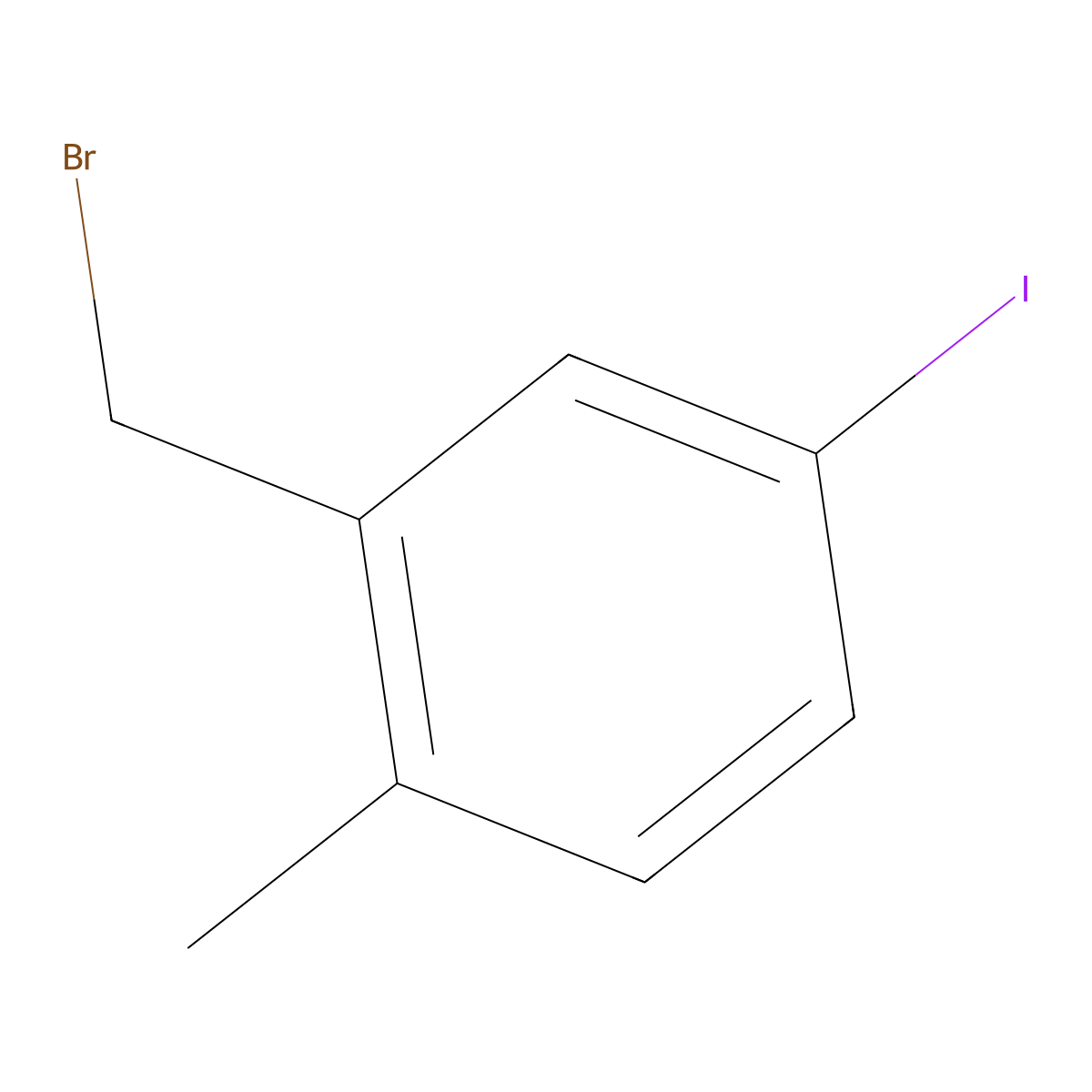2-(Bromomethyl)-4-iodo-1-methylbenzene molecular structure, CAS 1261647-64-6