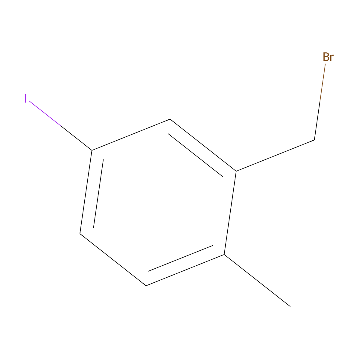 2-(Bromomethyl)-4-iodo-1-methylbenzene molecular structure, CAS 1261647-64-6