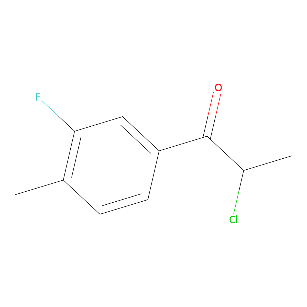 2-Chloro-1-(3-fluoro-4-methylphenyl)-1-propanone molecular structure, CAS 1261648-46-7
