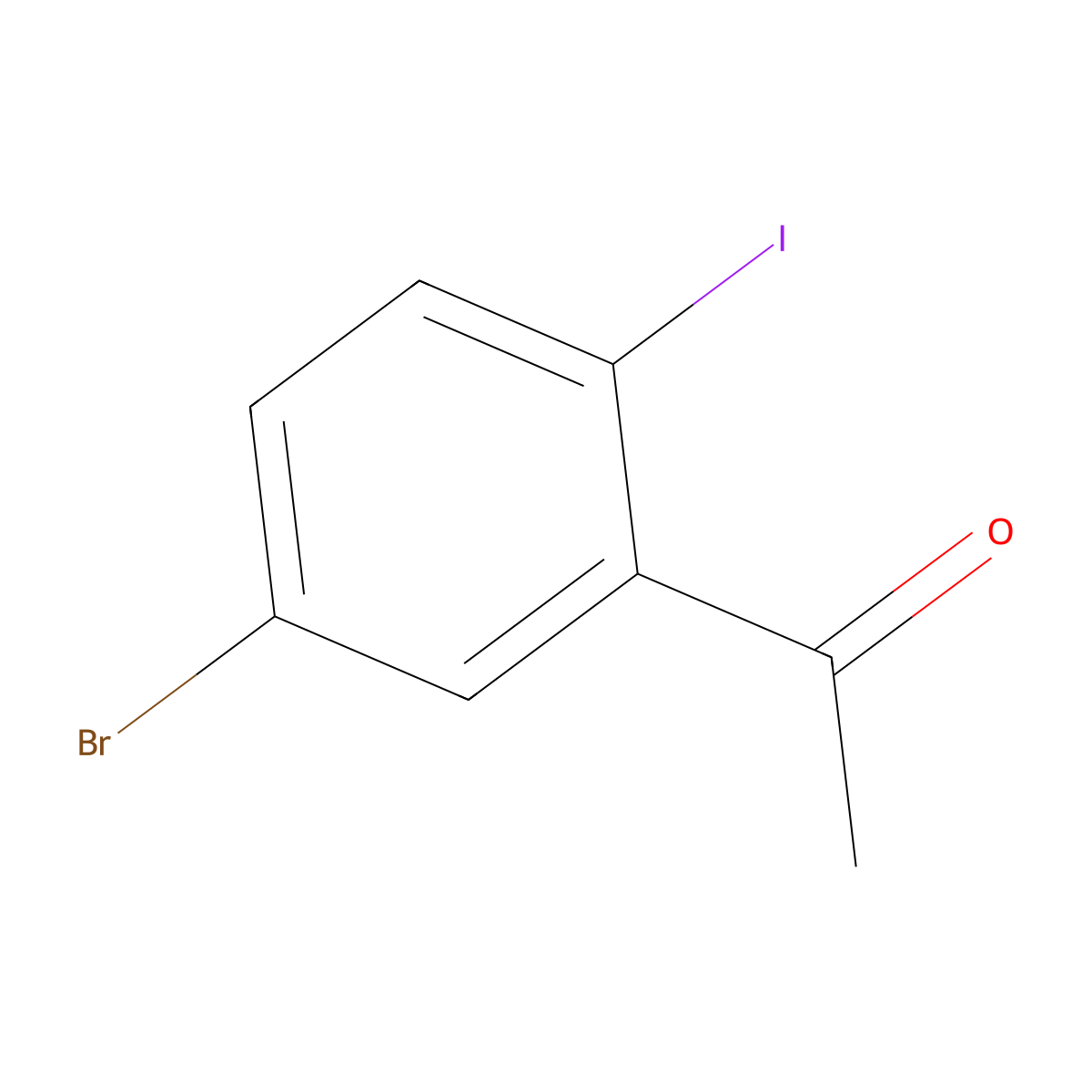 1-(5-Bromo-2-iodophenyl)ethanone molecular structure, CAS 1261648-81-0