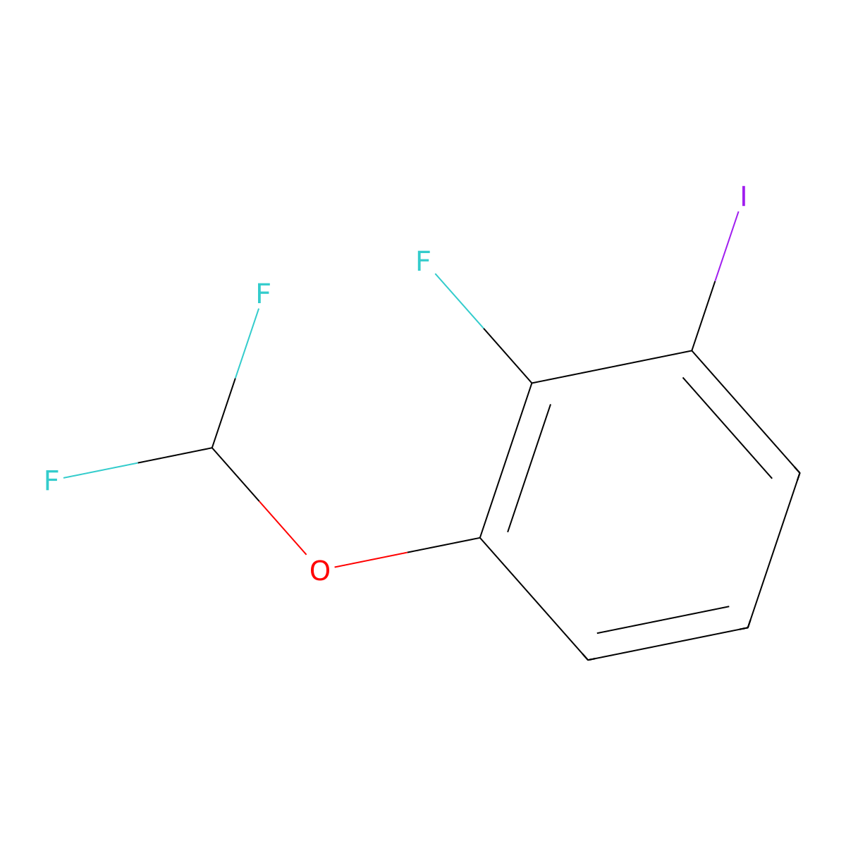 1-(Difluoromethoxy)-2-fluoro-3-iodobenzene molecular structure, CAS 1261648-85-4