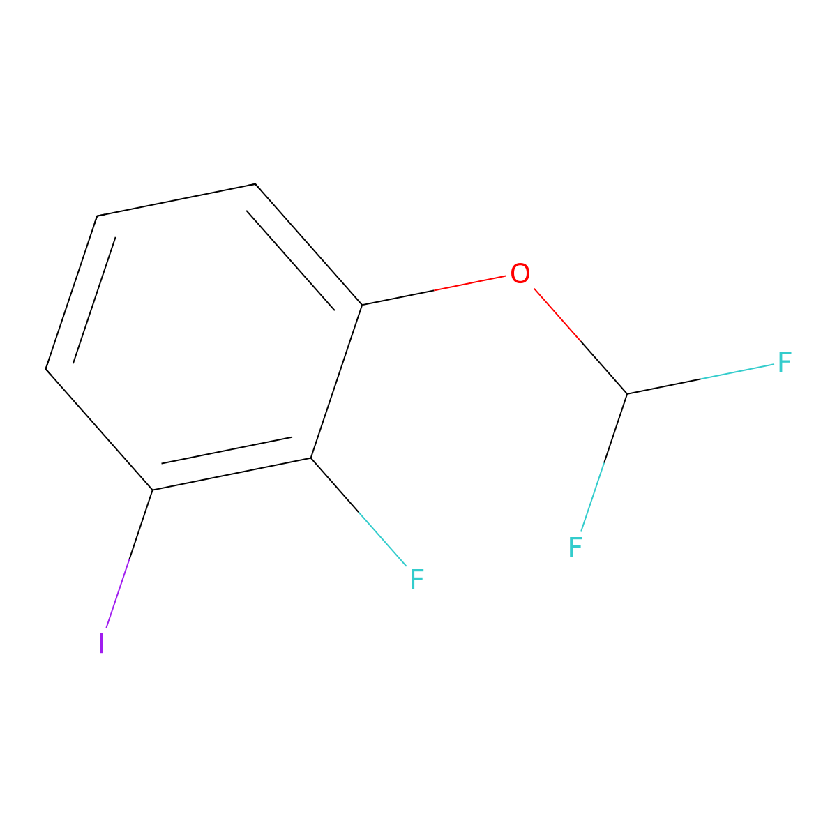1-(Difluoromethoxy)-2-fluoro-3-iodobenzene molecular structure, CAS 1261648-85-4