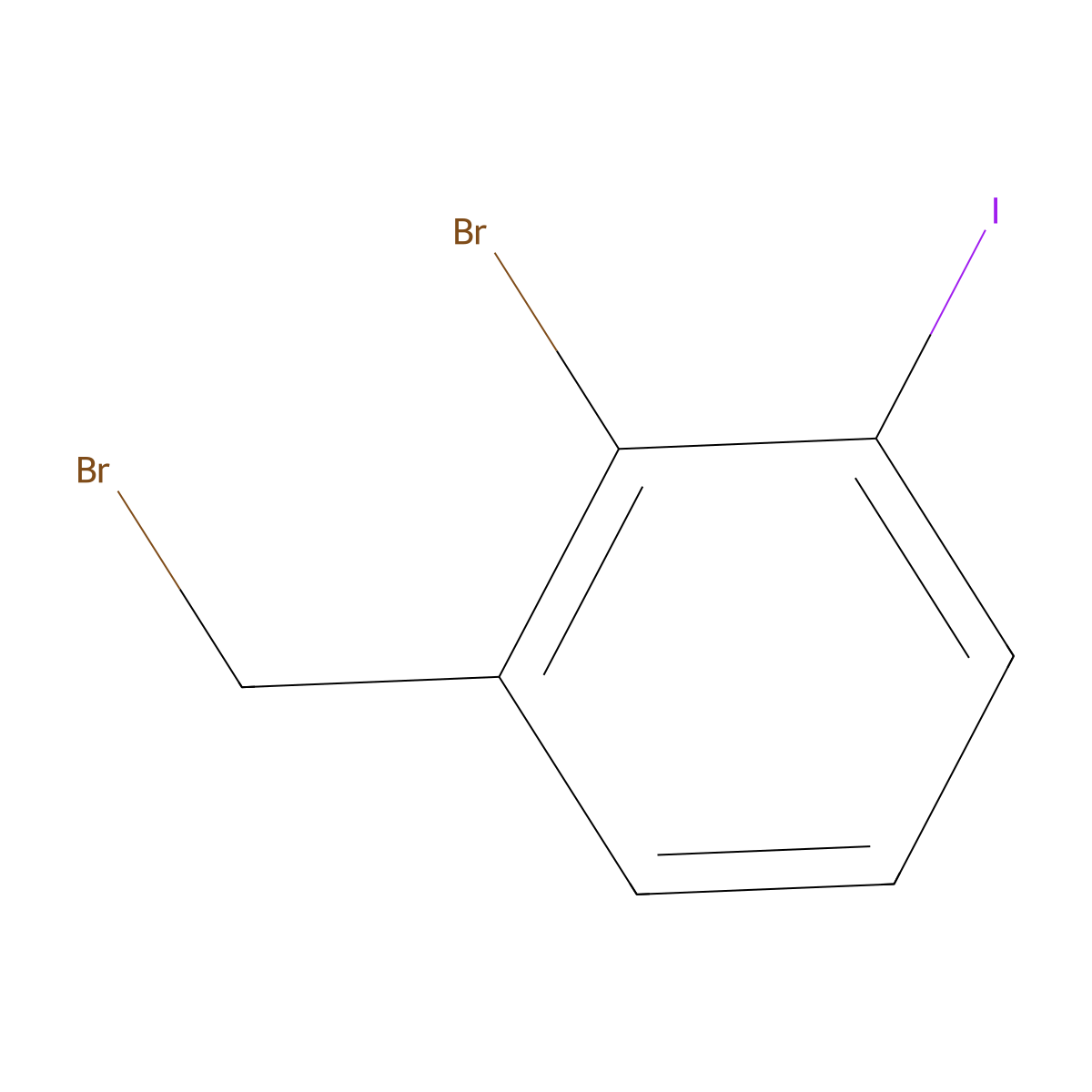 2-Bromo-3-iodobenzyl bromide molecular structure, CAS 1261649-03-9