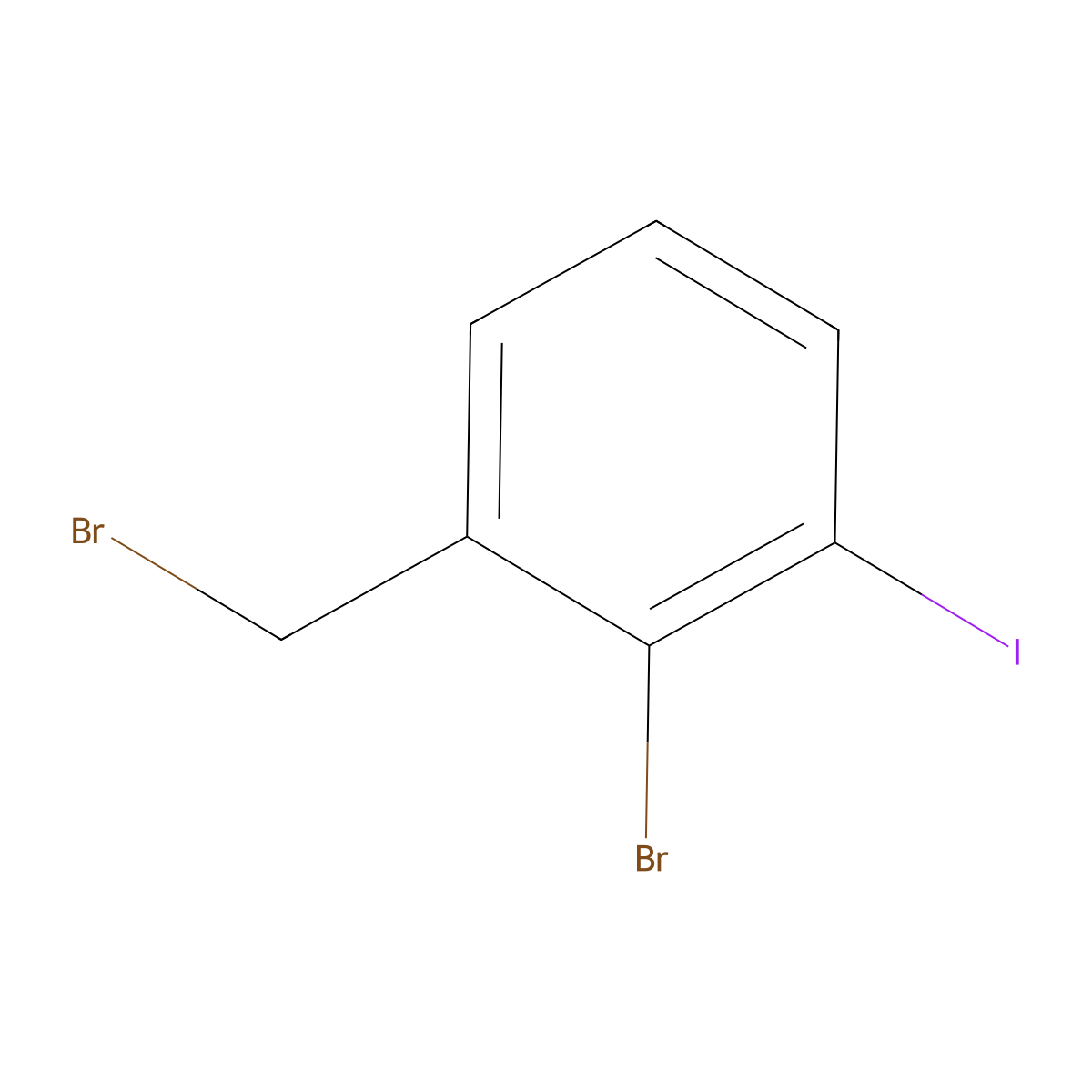 2-Bromo-3-iodobenzyl bromide molecular structure, CAS 1261649-03-9