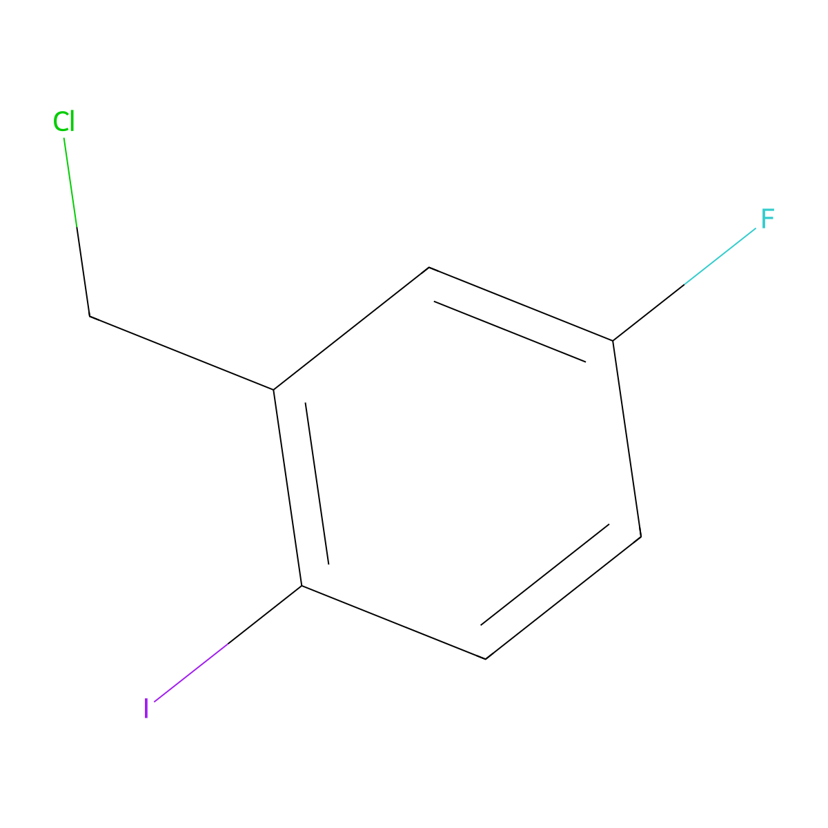 2-(Chloromethyl)-4-fluoro-1-iodobenzene molecular structure, CAS 1261649-31-3