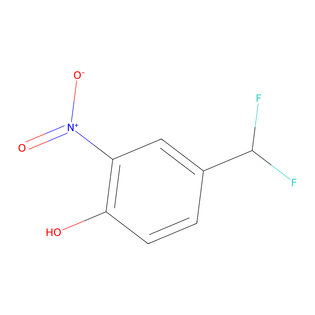 4-(Difluoromethyl)-2-nitrophenol molecular structure, CAS 1261649-72-2