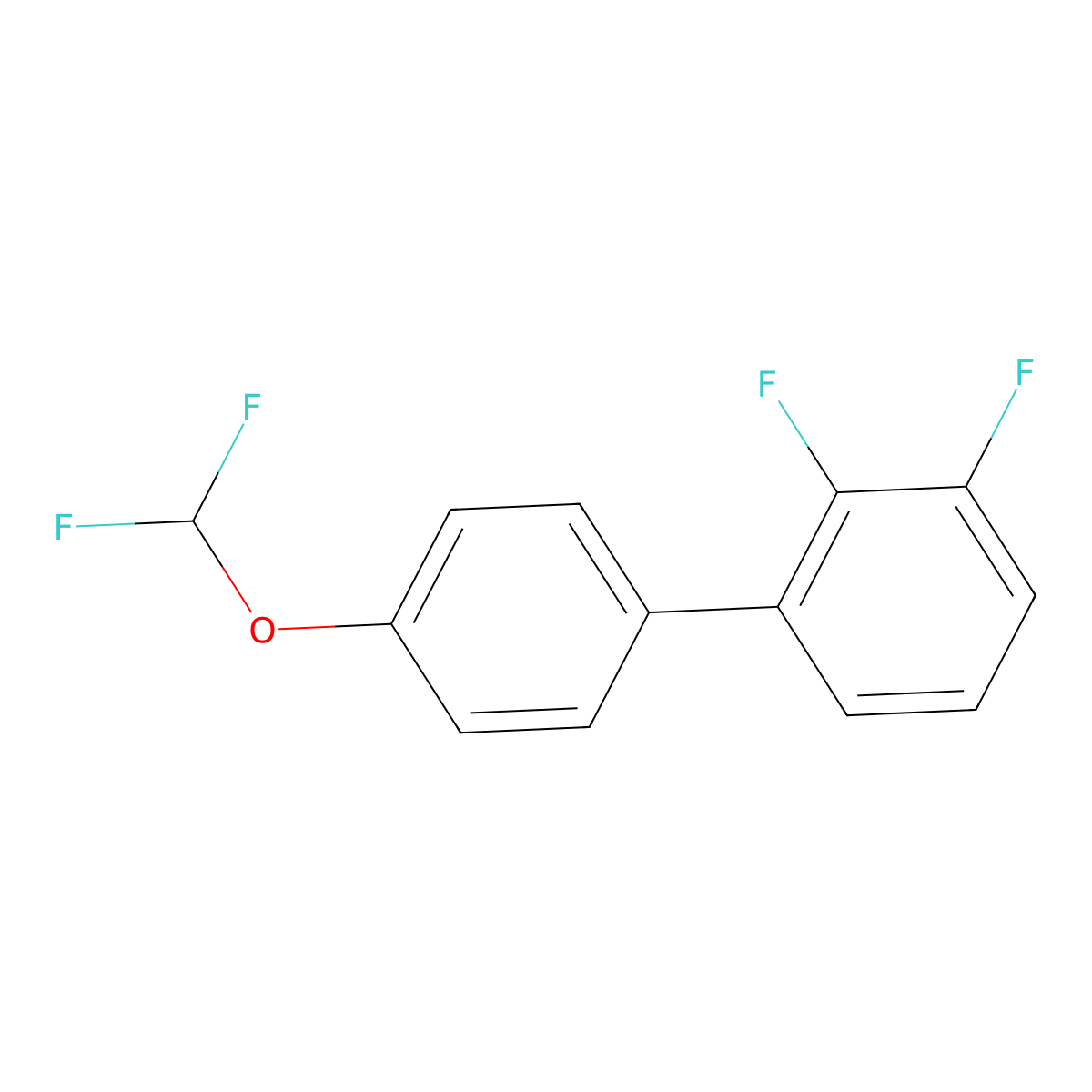 4'-(Difluoromethoxy)-2,3-difluoro-1,1'-biphenyl molecular structure, CAS 1261649-76-6