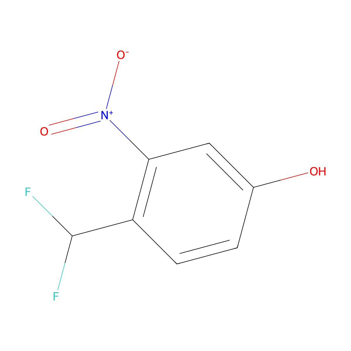 4-(Difluoromethyl)-3-nitrophenol molecular structure, CAS 1261649-77-7