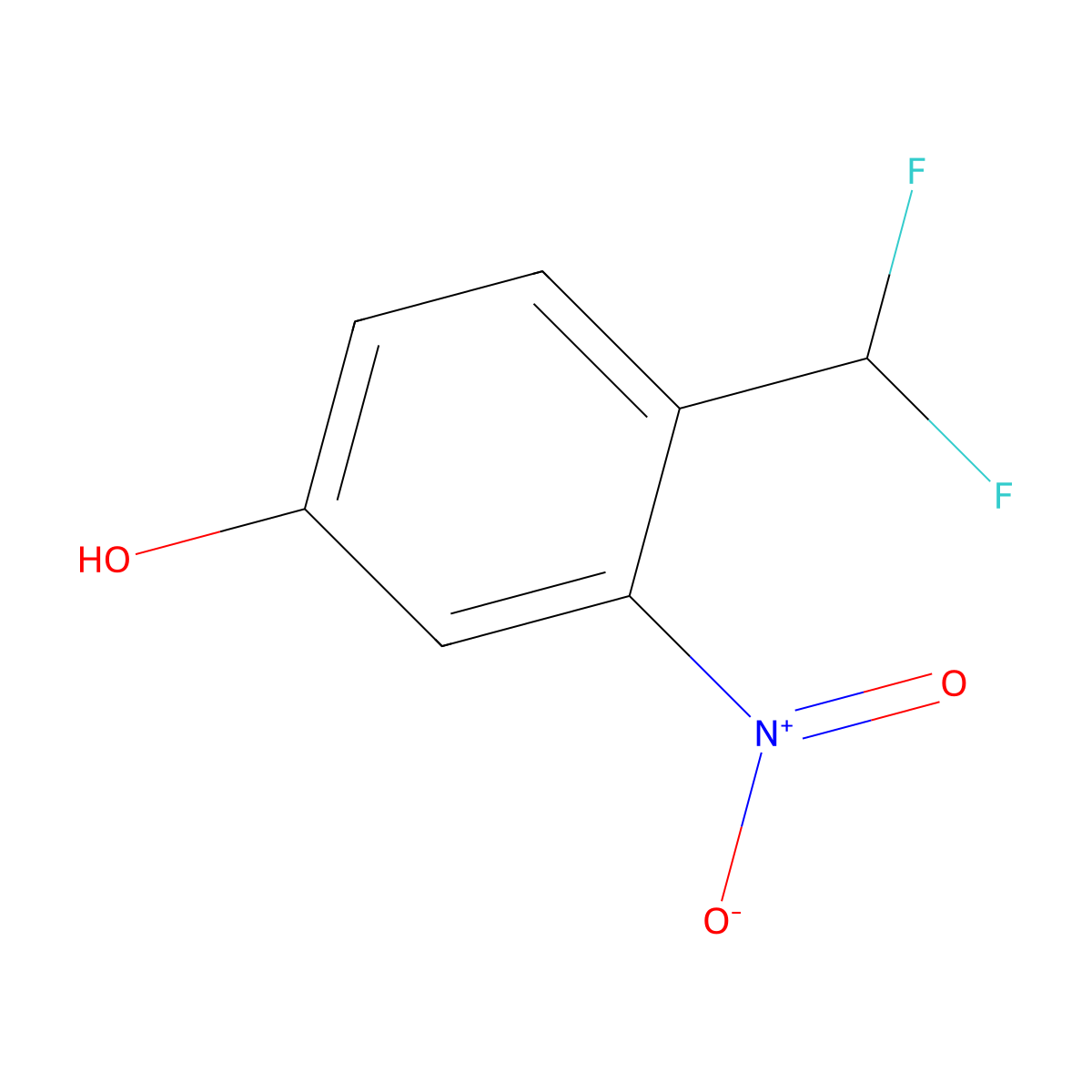 4-(Difluoromethyl)-3-nitrophenol molecular structure, CAS 1261649-77-7