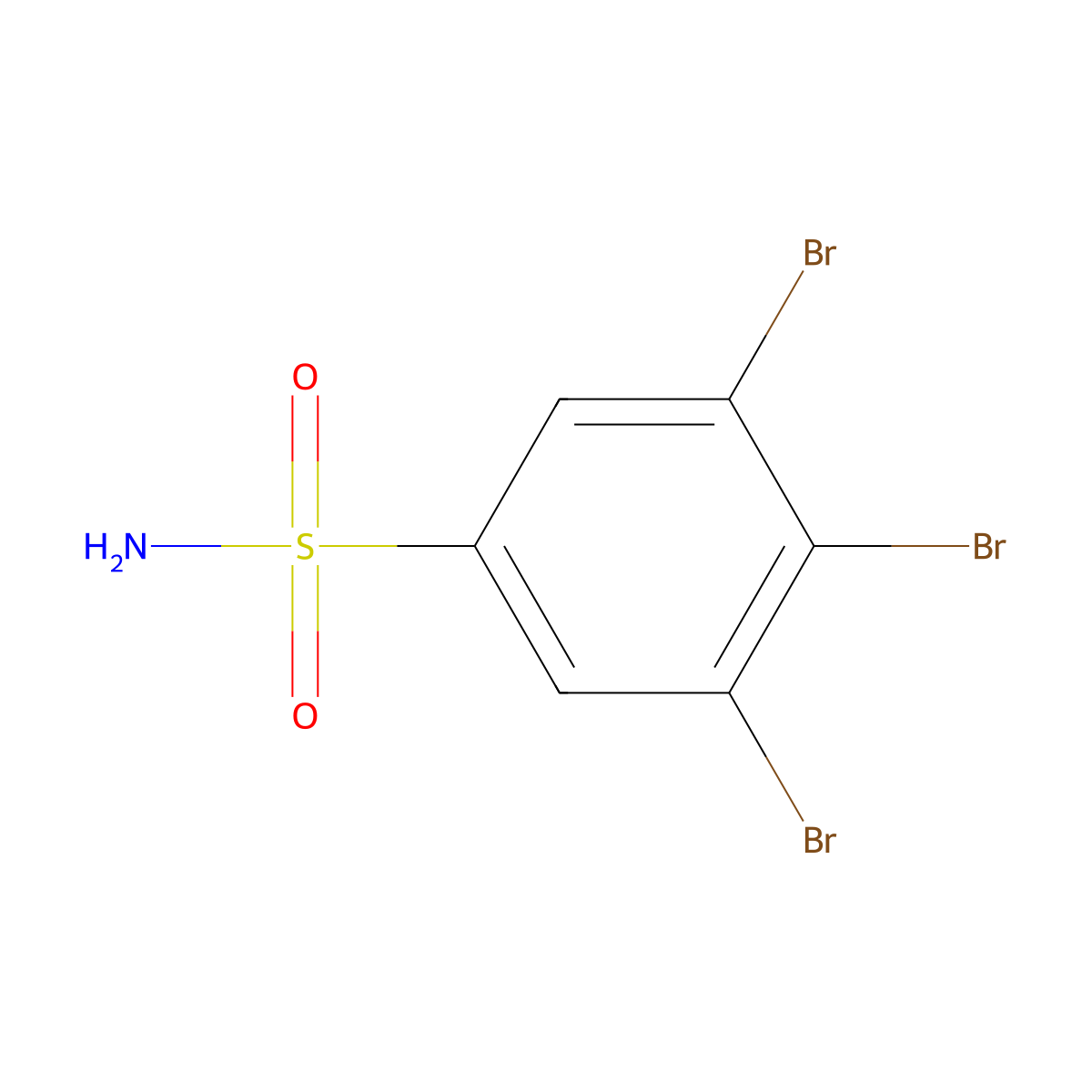 3,4,5-Tribromobenzene-1-sulfonamide molecular structure, CAS 1261649-92-6