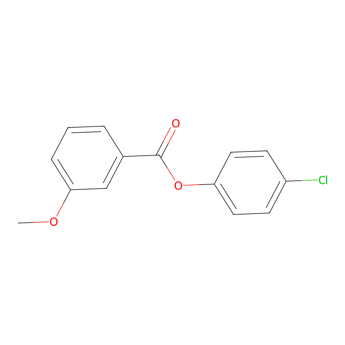 m-Anisic acid, 4-chlorophenyl ester molecular structure, CAS 126165-52-4
