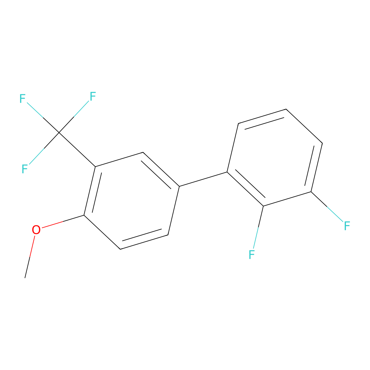 1,2-Difluoro-3-[4-methoxy-3-(trifluoromethyl)phenyl]benzene molecular structure, CAS 1261650-29-6