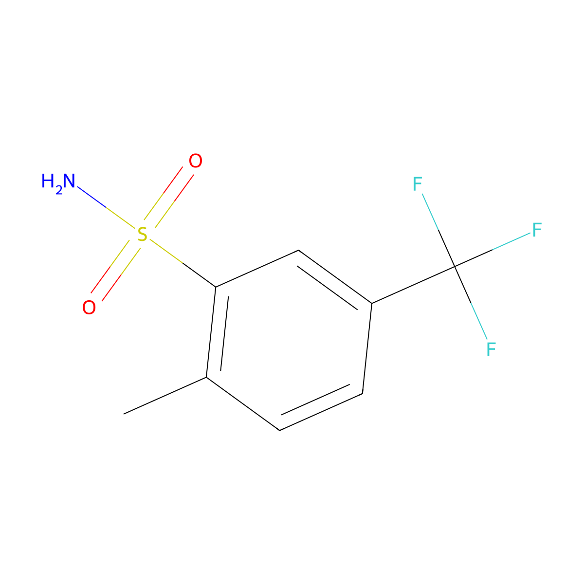 2-Methyl-5-(trifluoromethyl)benzenesulfonamide molecular structure, CAS 1261650-49-0