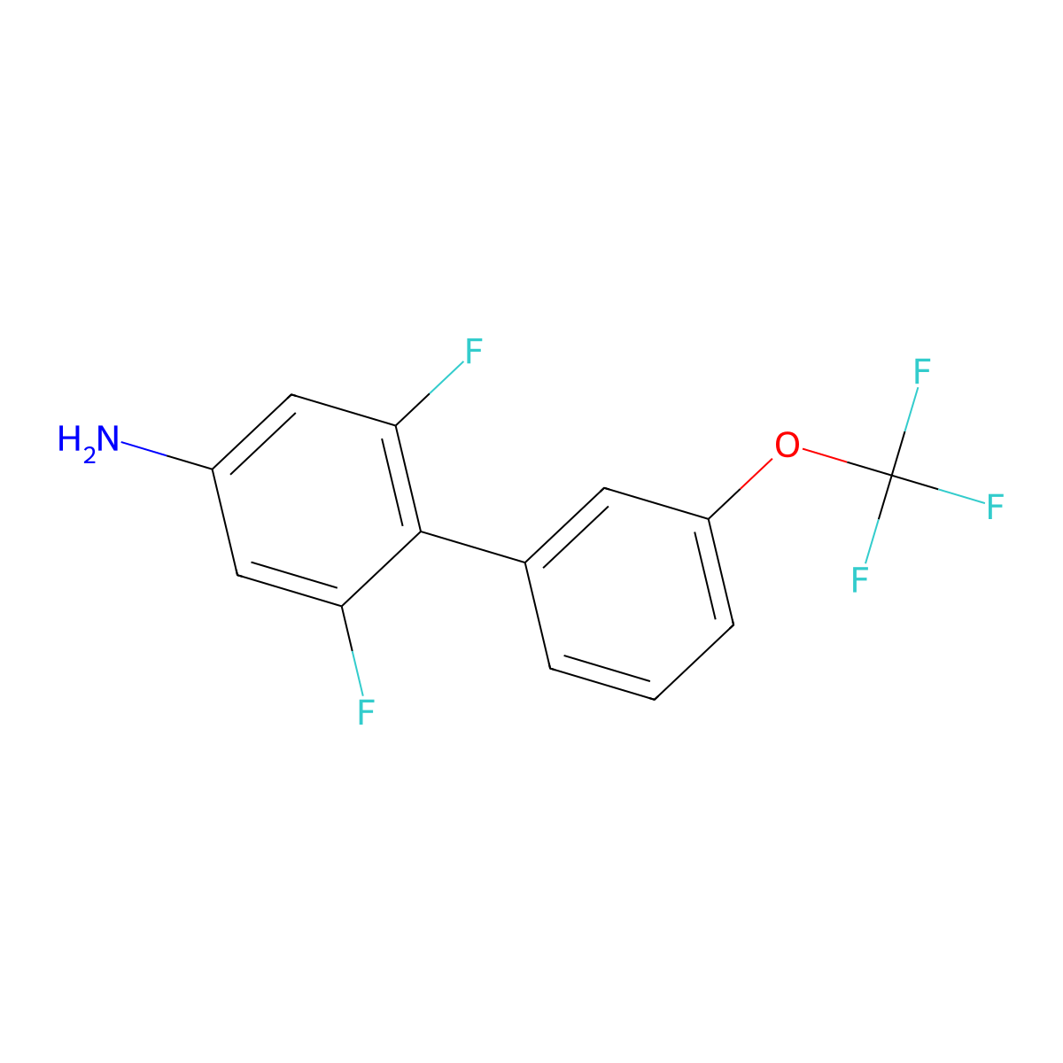 4-Amino-2,6-difluoro-3'-(trifluoromethoxy)biphenyl molecular structure, CAS 1261650-81-0