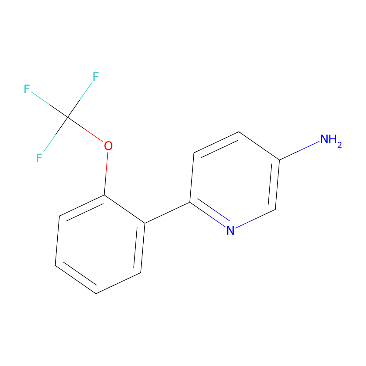 6-(2-(Trifluoromethoxy)phenyl)pyridin-3-amine molecular structure, CAS 1261651-35-7