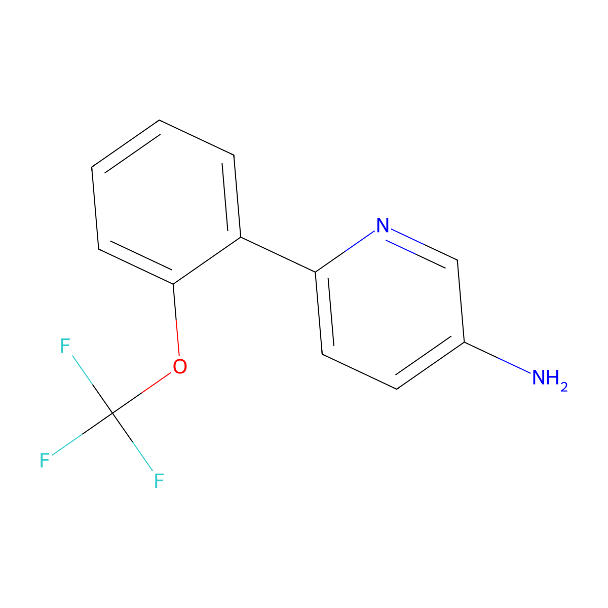 6-(2-(Trifluoromethoxy)phenyl)pyridin-3-amine molecular structure, CAS 1261651-35-7