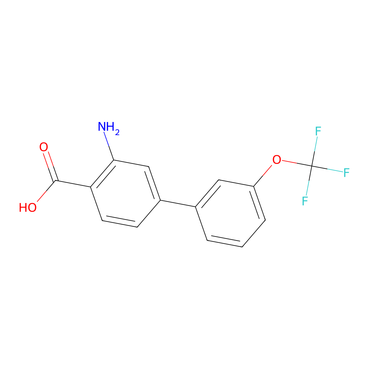 3-Amino-3'-(trifluoromethoxy)-[1,1'-biphenyl]-4-carboxylic acid molecular structure, CAS 1261651-84-6