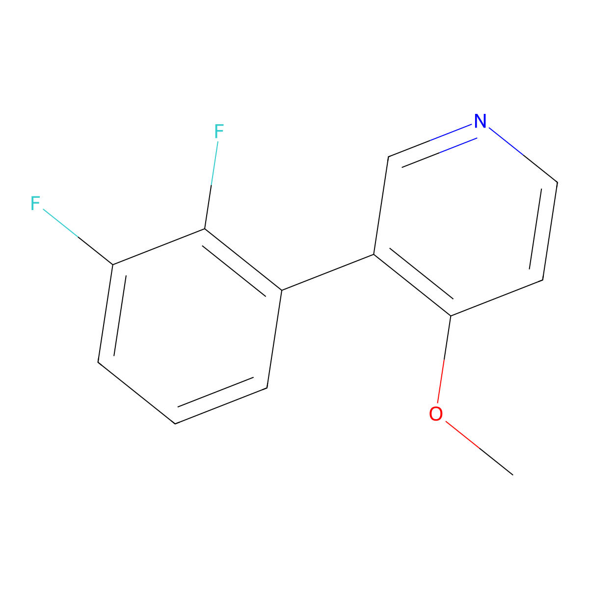 3-(2,3-Difluorophenyl)-4-methoxypyridine molecular structure, CAS 1261655-02-0