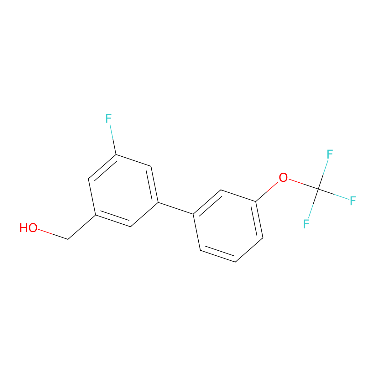 5-Fluoro-3'-(trifluoromethoxy)biphenyl-3-methanol molecular structure, CAS 1261655-05-3