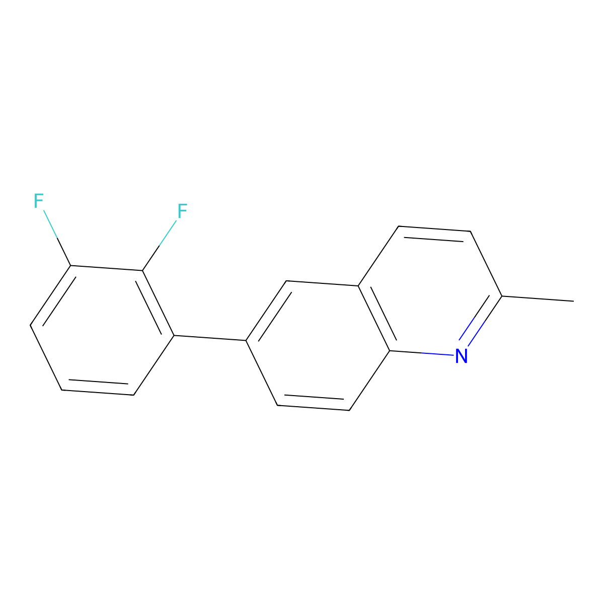 6-(2,3-Difluorophenyl)-2-methylquinoline molecular structure, CAS 1261655-11-1