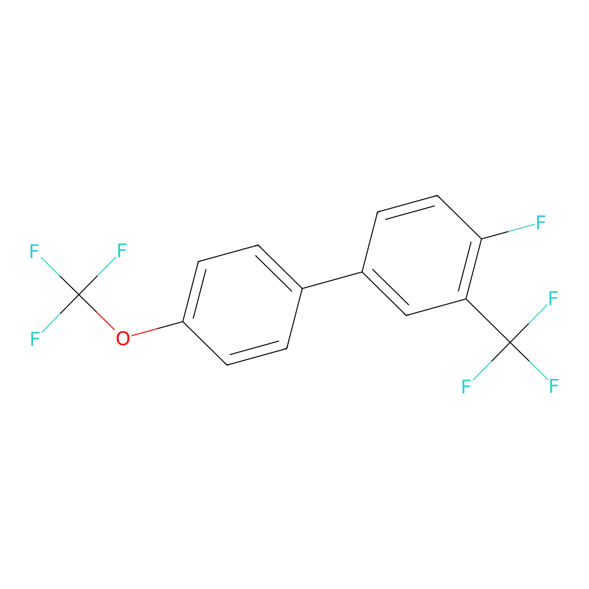 4-Fluoro-4'-(trifluoromethoxy)-3-(trifluoromethyl)-1,1'-biphenyl molecular structure, CAS 1261655-93-9