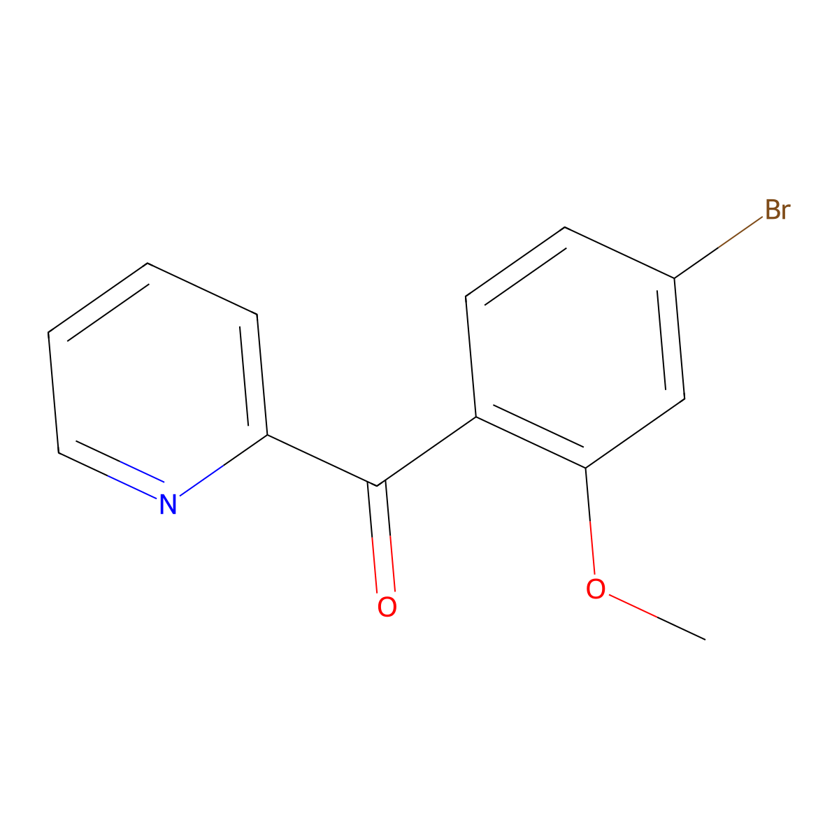 (4-Bromo-2-methoxyphenyl)-2-pyridinylmethanone molecular structure, CAS 1261656-05-6