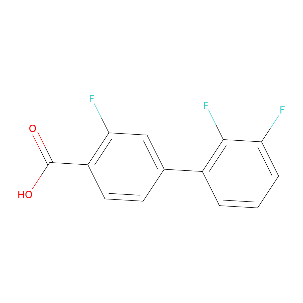 4-(2,3-Difluorophenyl)-2-fluorobenzoic acid molecular structure, CAS 1261656-34-1