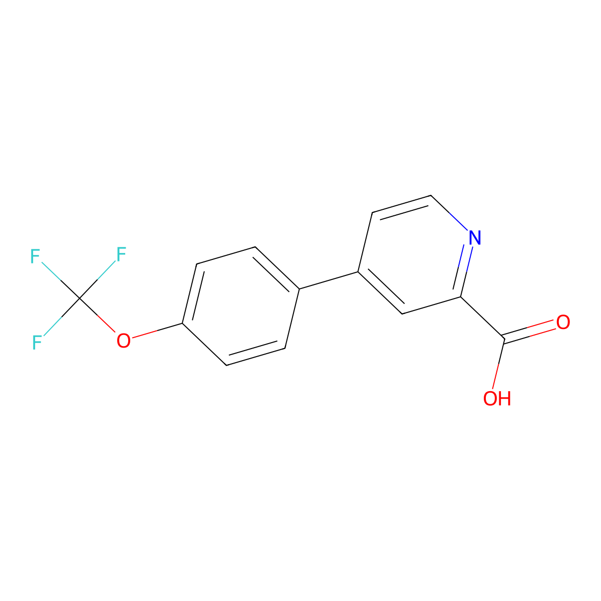 4-(4-Trifluoromethoxyphenyl)picolinic acid molecular structure, CAS 1261656-56-7